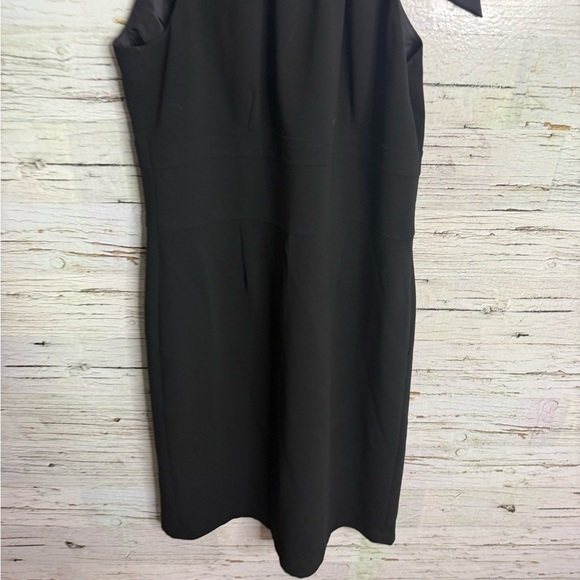 Ann Taylor Black Sleeveless dress bow collar size 10 petite - Picture 2 of 7